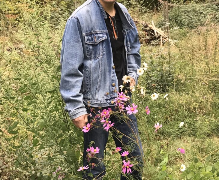 お花畑の葡萄畑