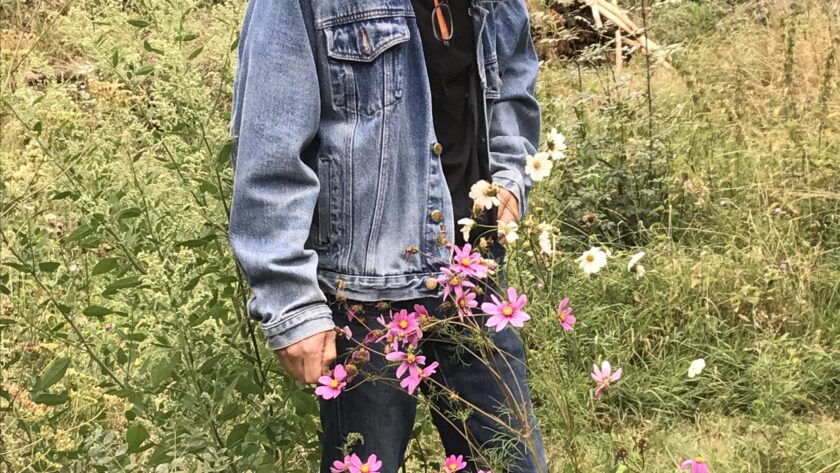 お花畑の葡萄畑